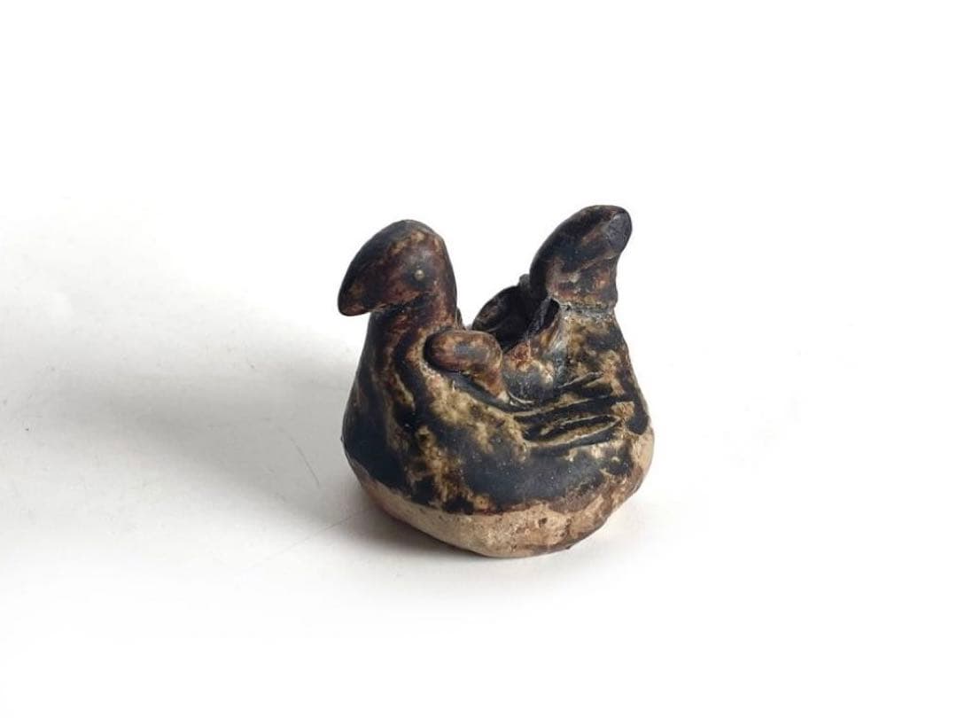 骨董　アンティーク　鳥形玩具　鳥　おもちゃ　土人形　民芸　民藝　人形　宋胡録