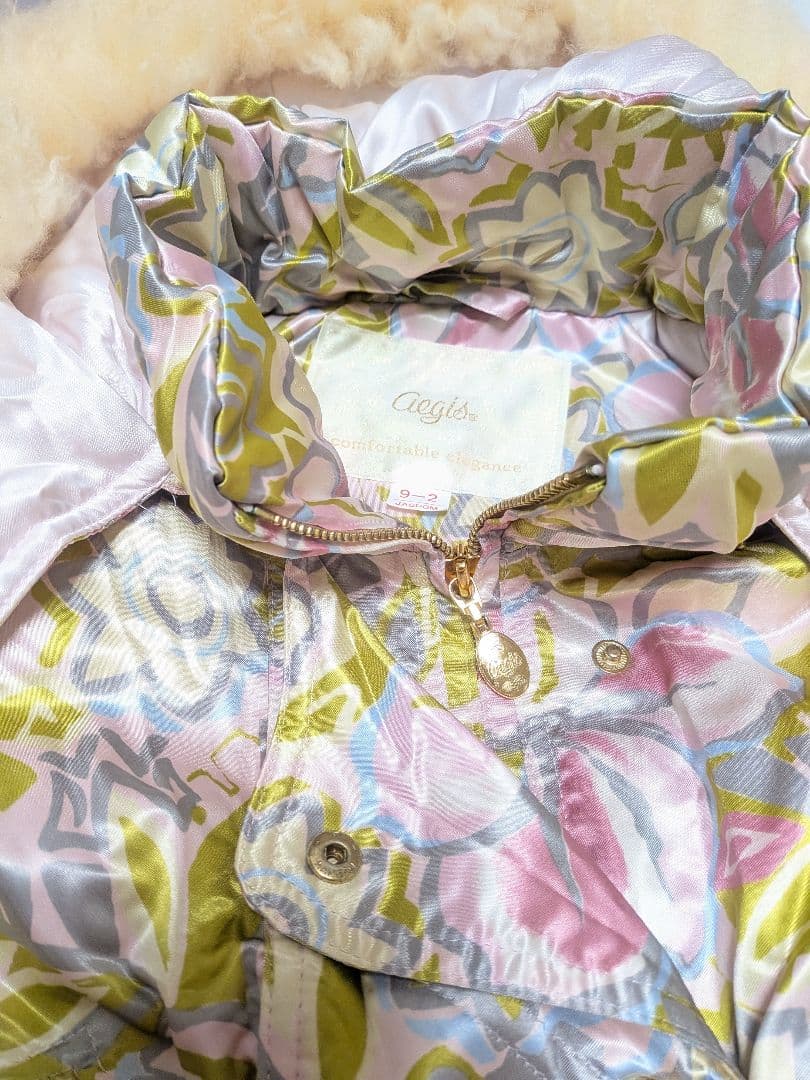 ミズノ スキー スノーボードウェア つなぎ ライトピンク花柄 Мサイズ