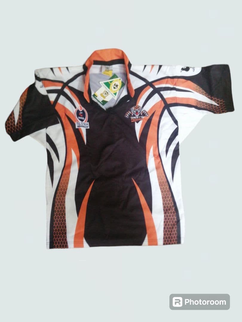 オーストラリアラグビーリーグ、ウエストタイガースジャージ　Sサイズ(実質M～L)