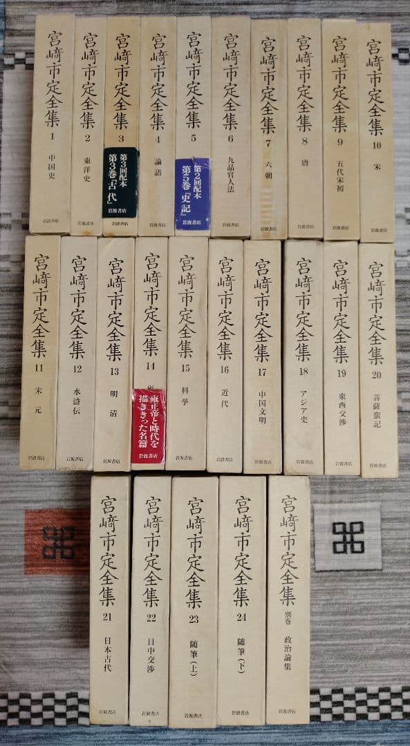 宮崎市定全集 全25巻セット 本巻24巻+別巻1巻 箱付き 月報揃い 岩波書店