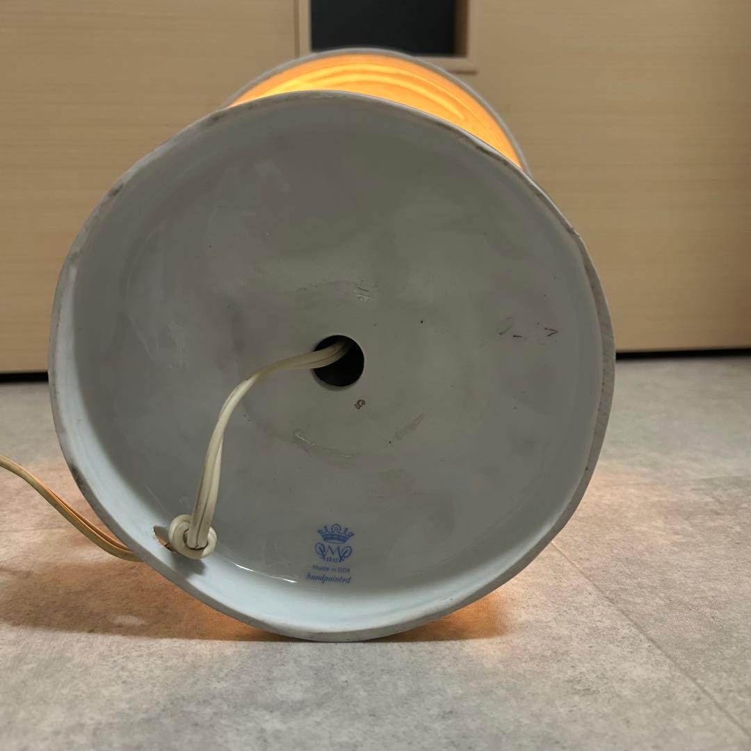 MADE in GDR フォン・シアーホルツ 色絵人物 スタンドライト ランプ