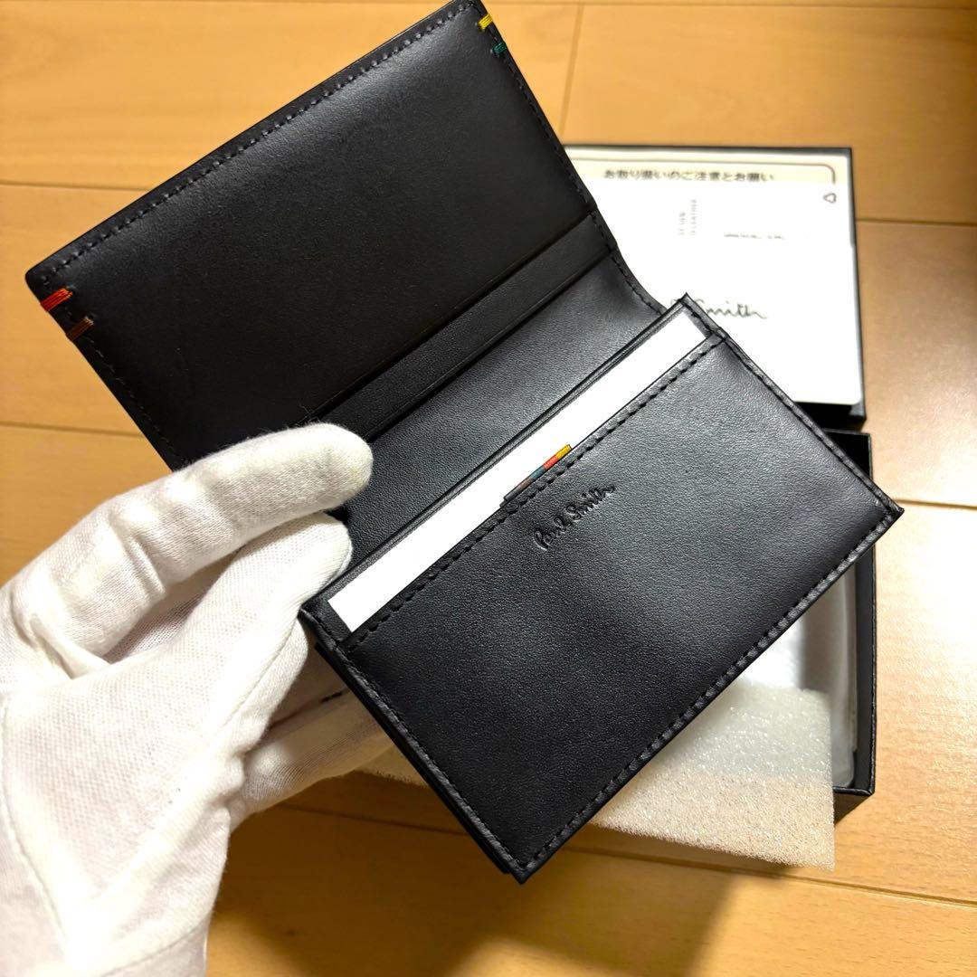 Paul Smith 名刺入れ　現行品　新品未使用　ハイライトステッチ　ブラック