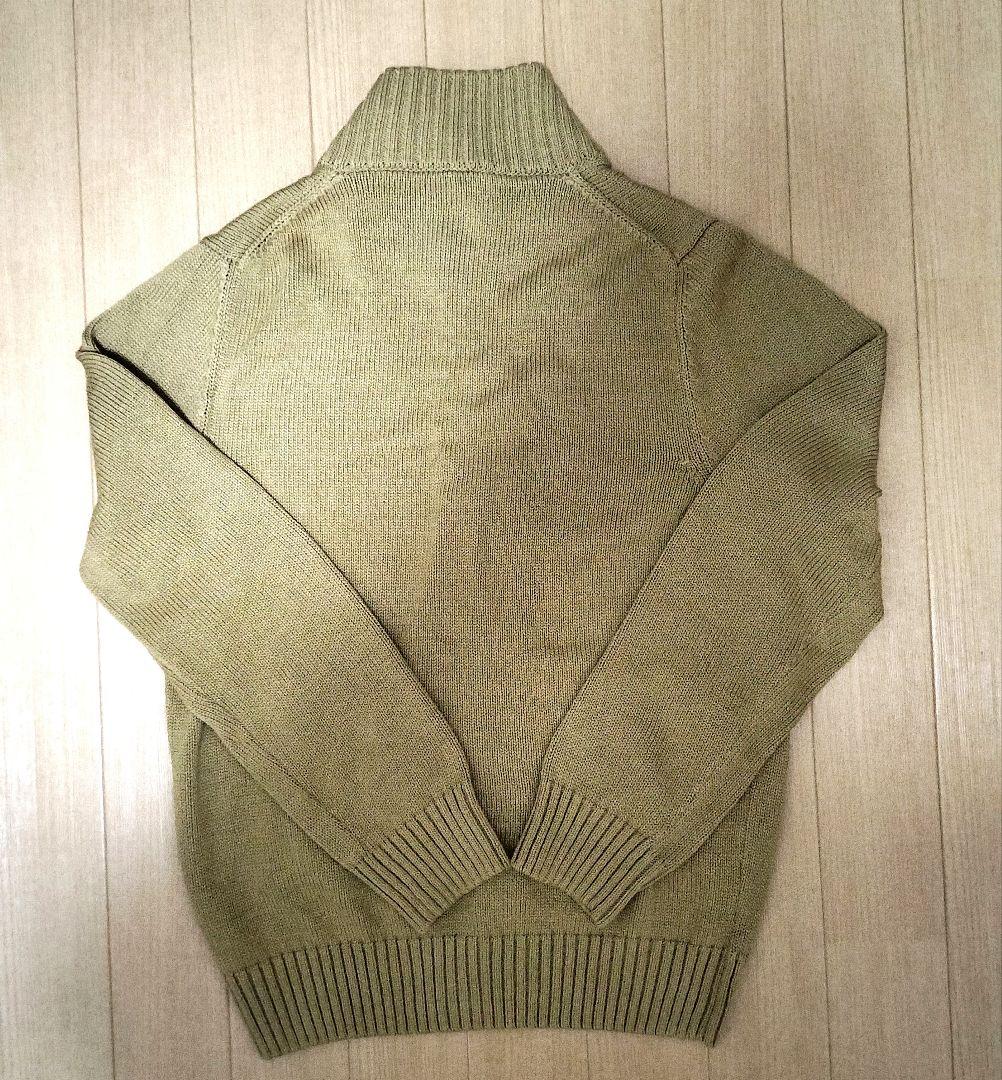 [のりすけ]5Gスタンドカラーコットンニットブルゾン