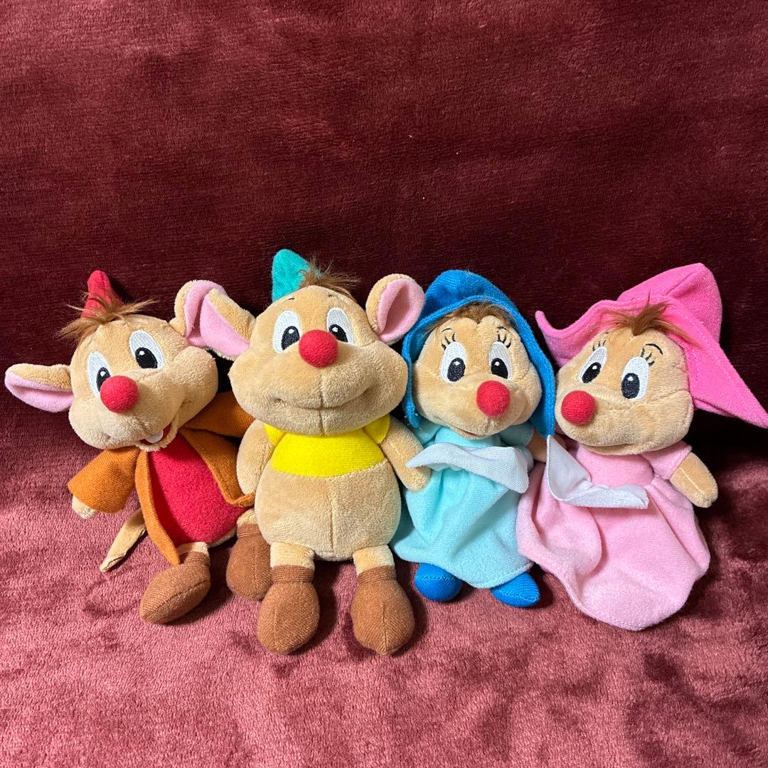 【貴重】ディズニーシンデレラ　ジャック&パーラー&スージー&ガス　4体　約20㎝