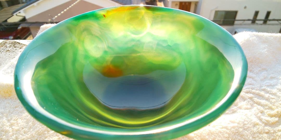 天然メノウ 緑瑪瑙椀 抹茶椀