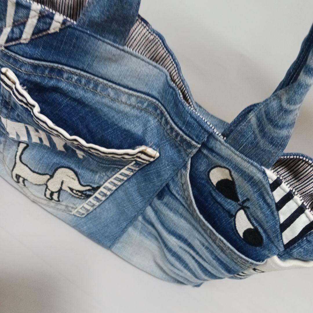 ミント　リメイクデニムバッグ①トートバッグ②ボディバッグ