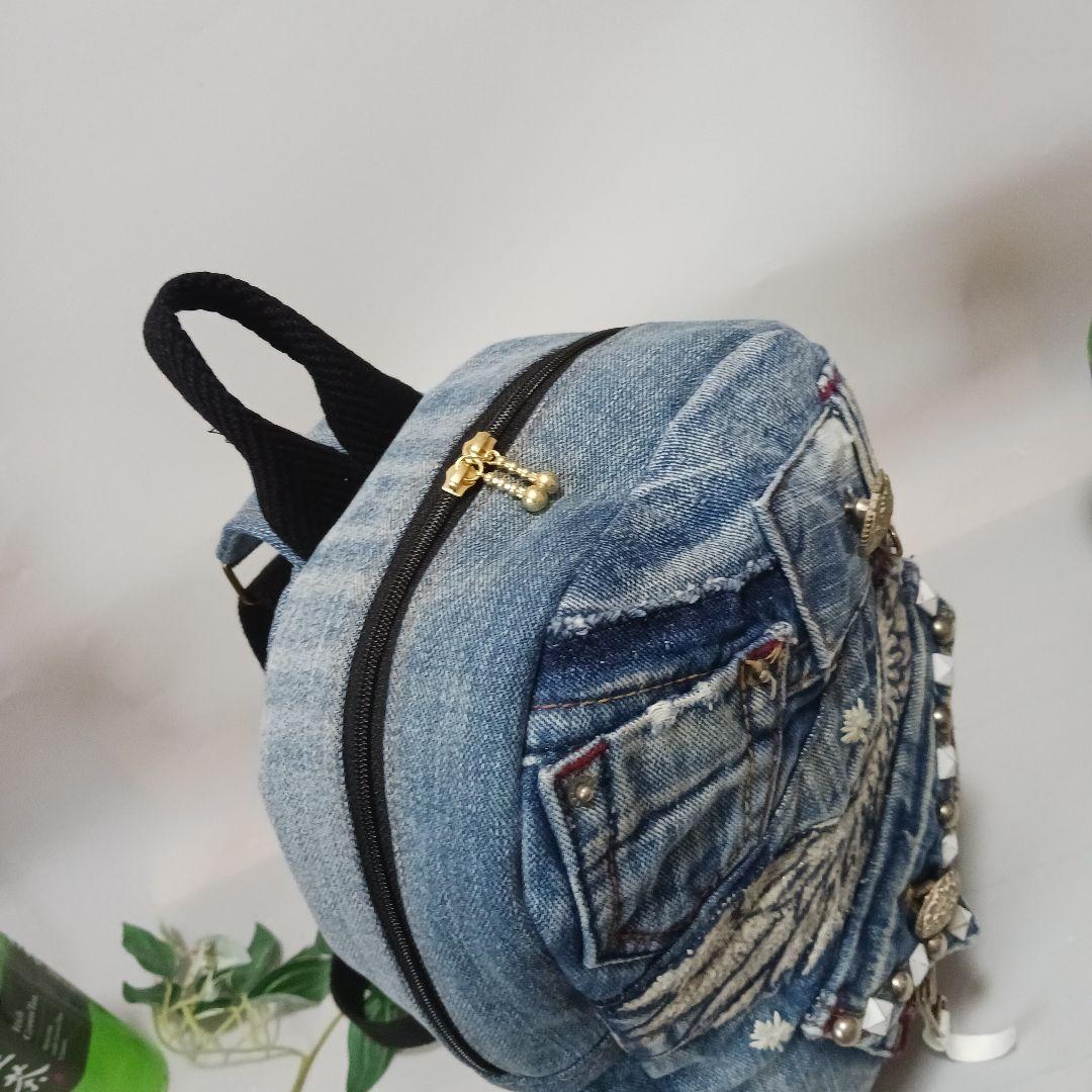 ミント　リメイクデニムバッグ①トートバッグ②ボディバッグ