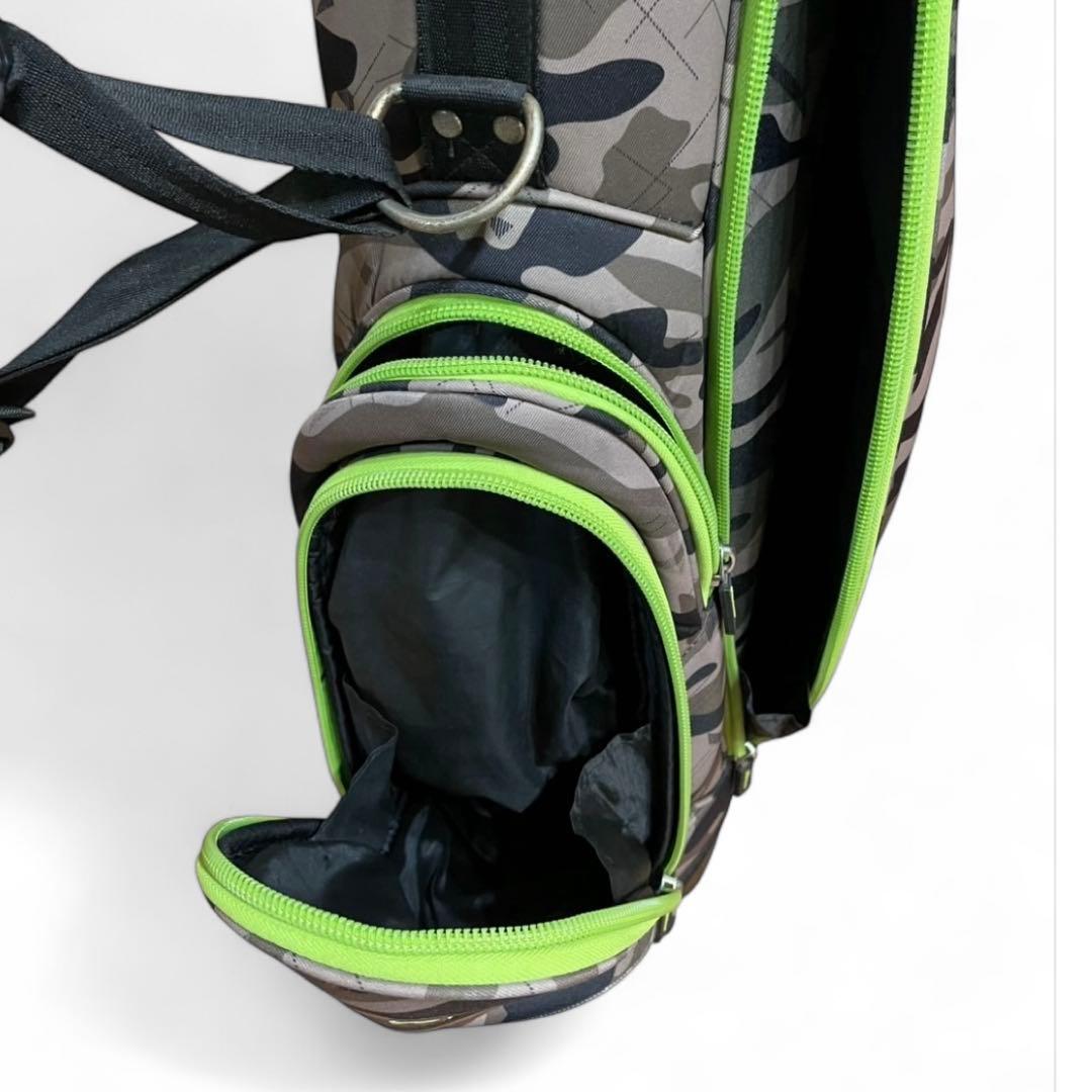 リヴィエラ キャディバッグ ゴルフバッグ 6分割 緑色 軽量