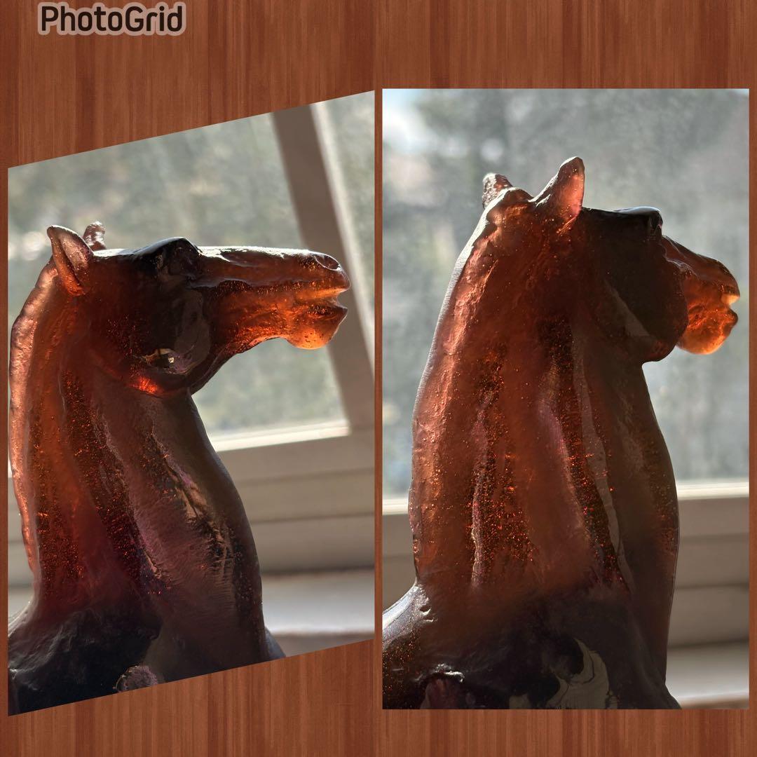 馬 ドームフランス クリスタル ガラス オブジェ 置物 daumfrance