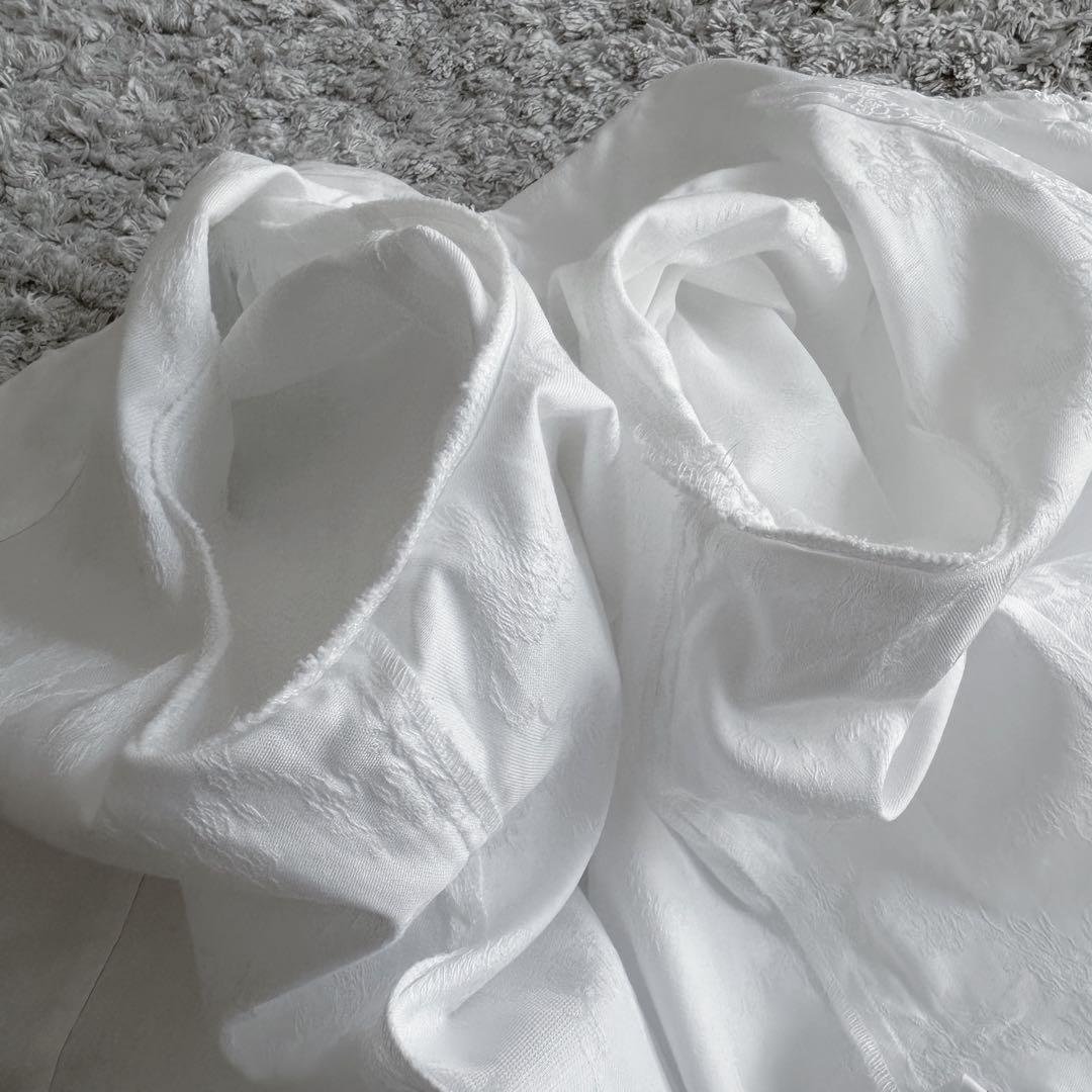 希少【ピコレース×ジャガード（花柄刺繍）】MIYACOミヤコ／シャツジャケット