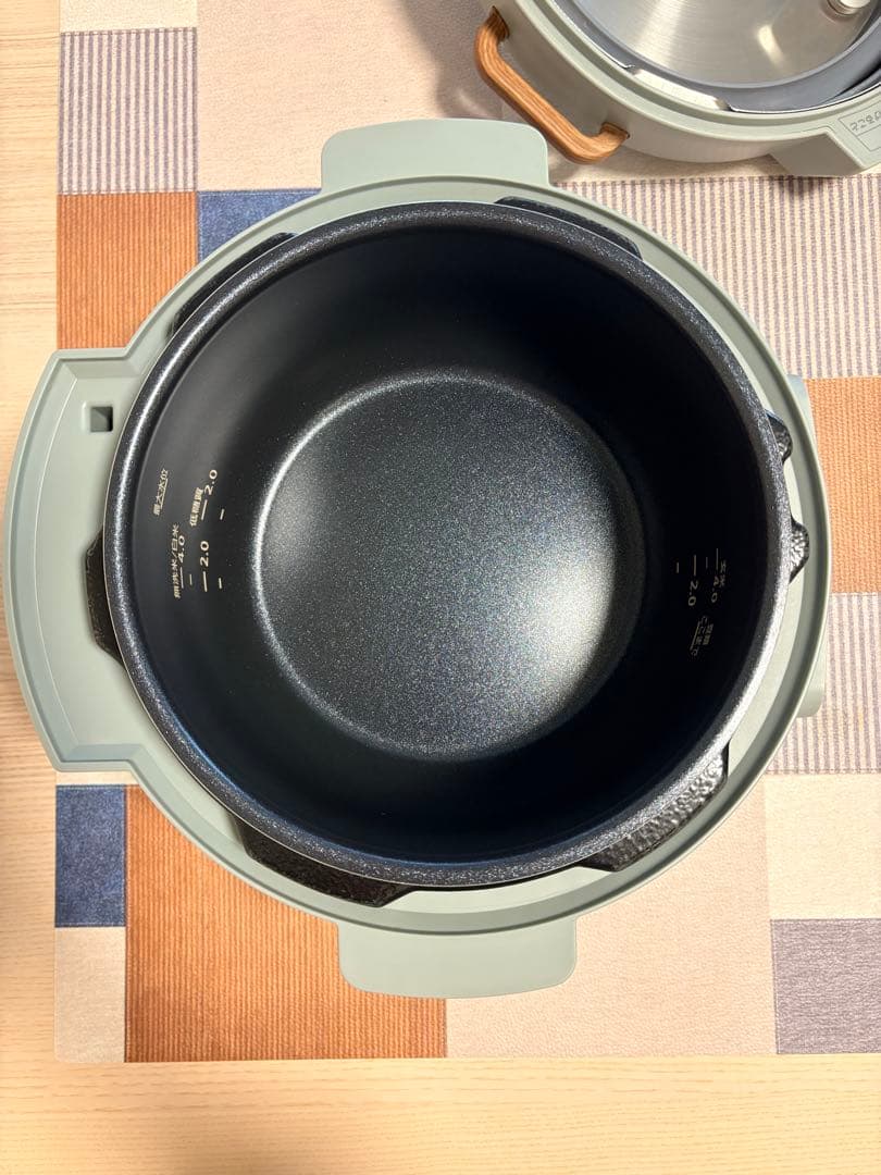 IRIS OHYAMA 電気圧力鍋 ピスタチオグリーン 3L