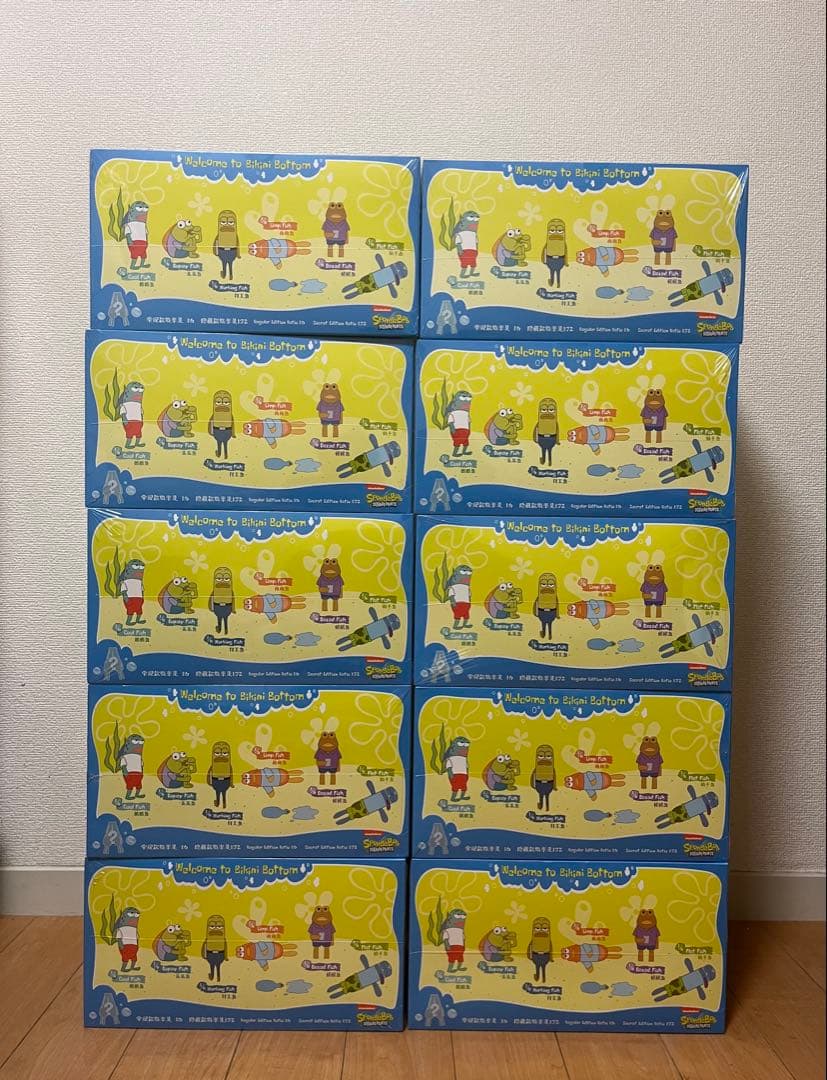 ポップマート スポンジボブ ビキニボトムバディーズ おかしなぬいぐるみ10セット