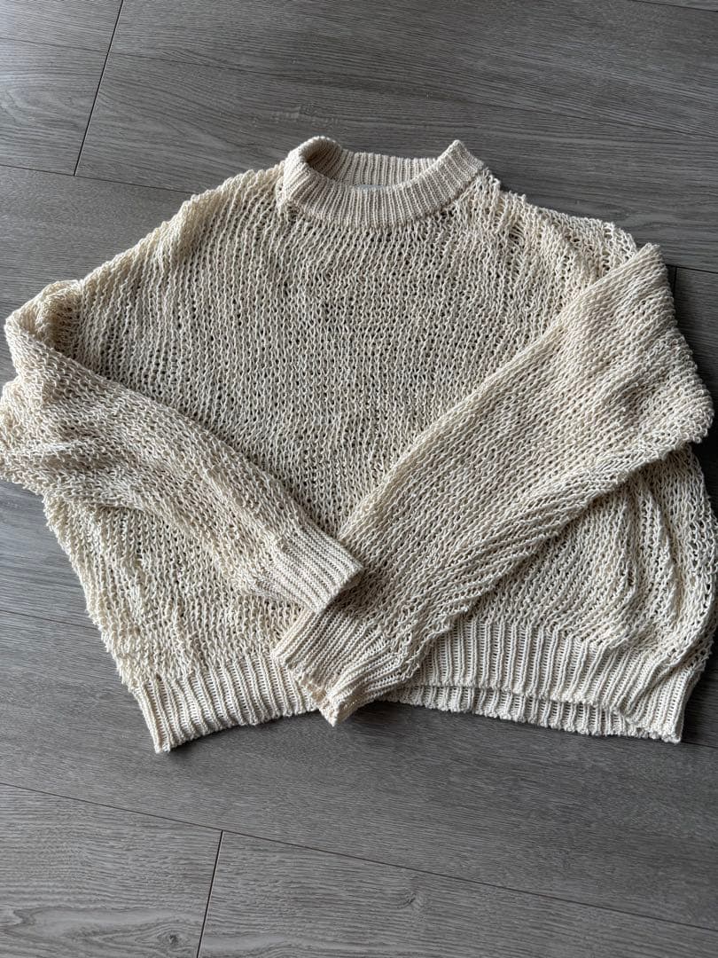 unused 25ss ダメージニット　コットン　サイズ3 アンユーズド　新品