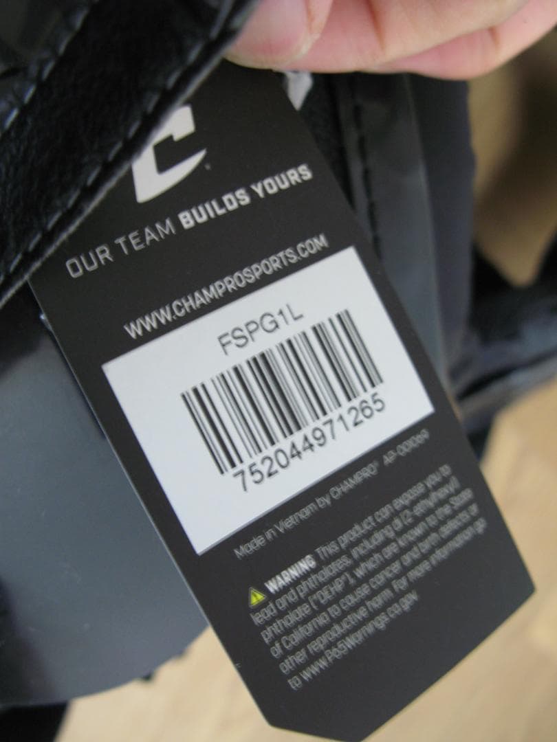 CHAMPRO Gauntlet 1 フットボールショルダーパッド、L、ブラック