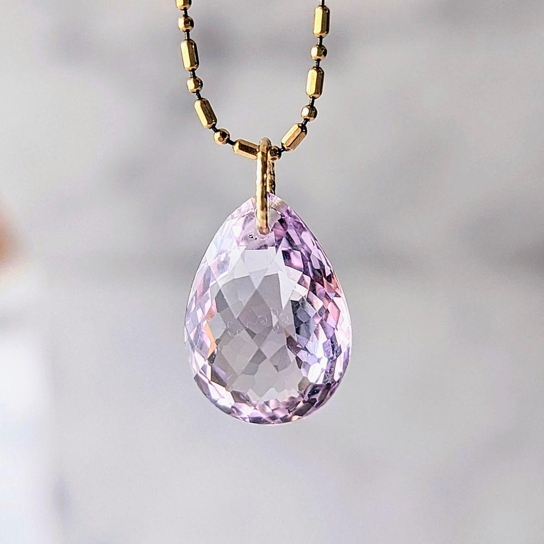 ♢N♢K18 大粒ローズドフランス ネックレスチャーム ペンダントトップ