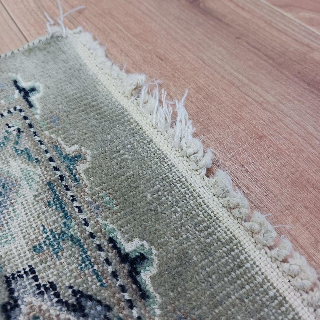 Y2741 パキスタン絨毯 ウール 手織り 大判150×242㎝ トライバルラグ