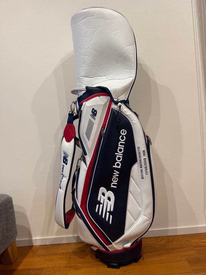 new balance キャディバッグ ホワイト/ネイビー/レッド
