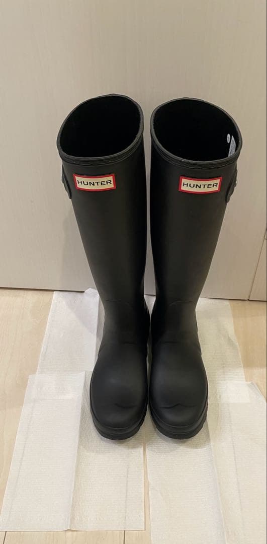 ハンター　ブーツ　UK4 US6 EU37 ブラック　ロングブーツ
