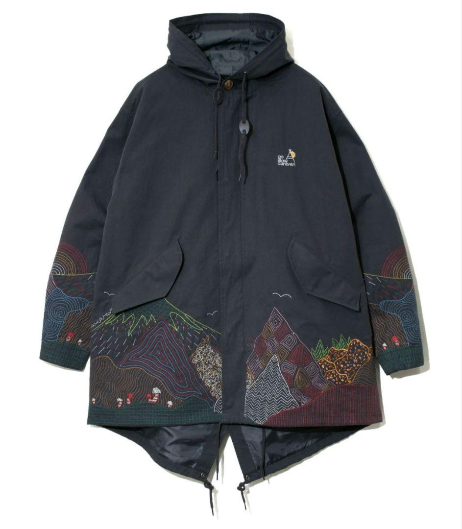 刺繍入り モッズコート