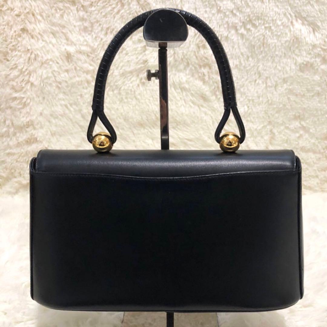 新品同様✨ハマノ ロイヤルモデルハンドバッグ フォーマル　皇室御用達 ブラック