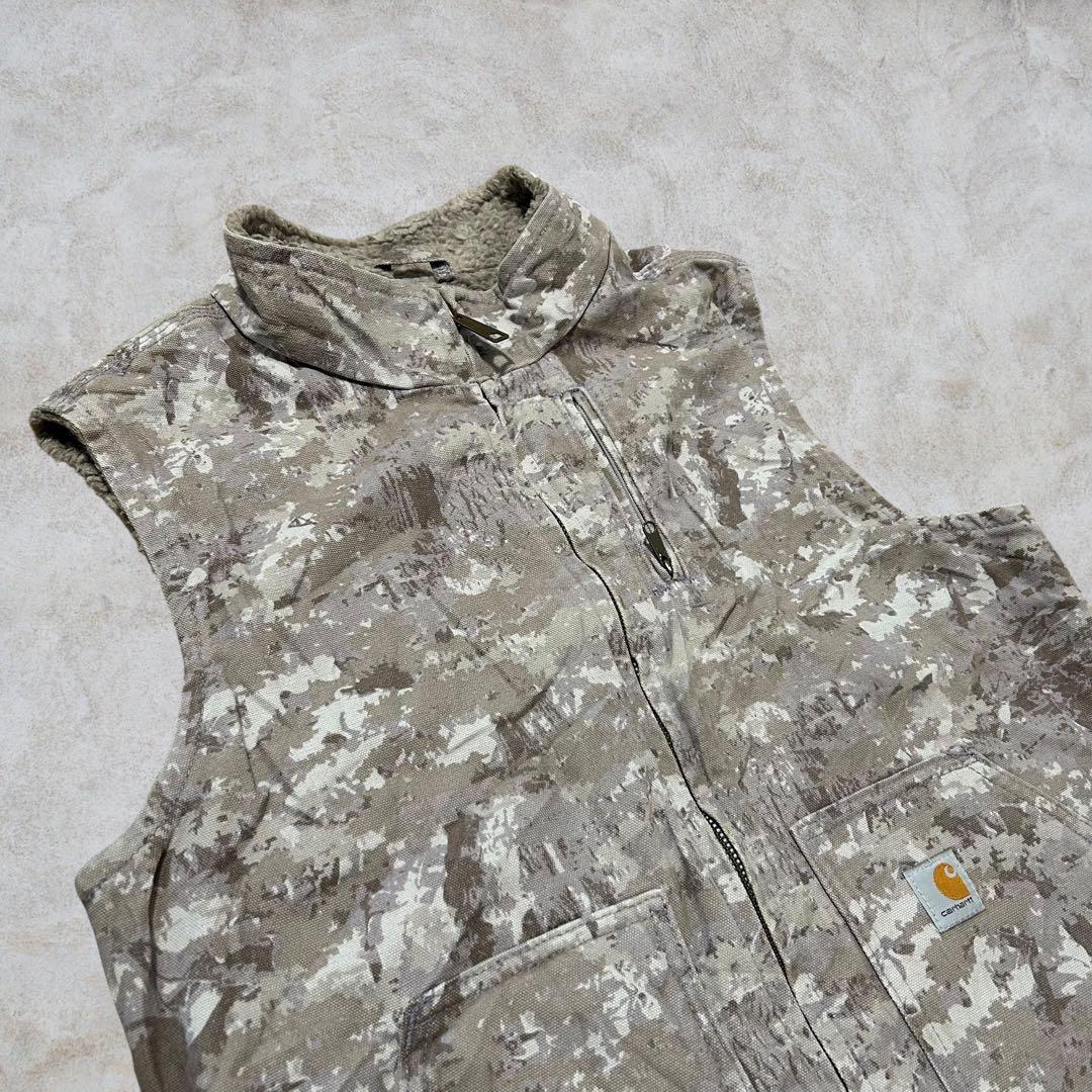 『Carhartt』カーハート　ダックベスト　ワークベスト　ジャケット　迷彩柄