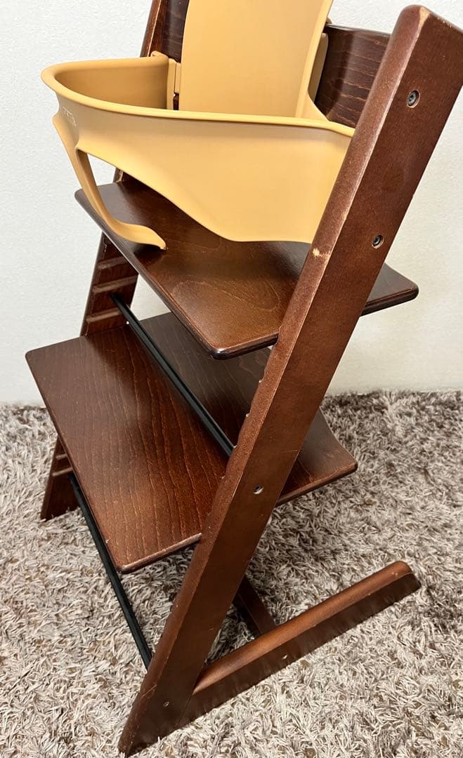 送料無料 ベビーガード付き ストッケ トリップトラップ ブラウン