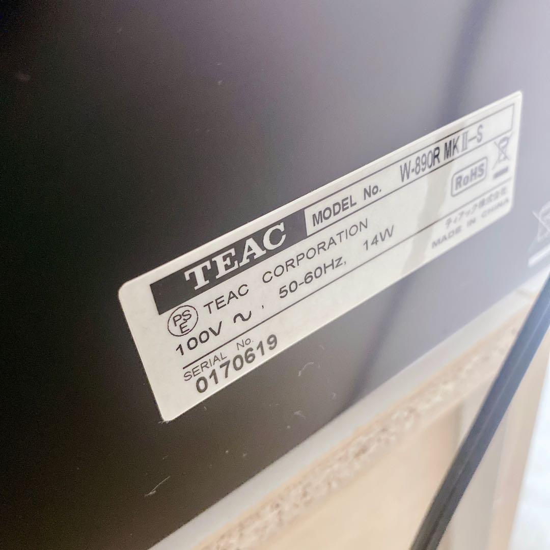 TEAC W‑890R MKII ダブルカセットデッキ オートリバース搭載