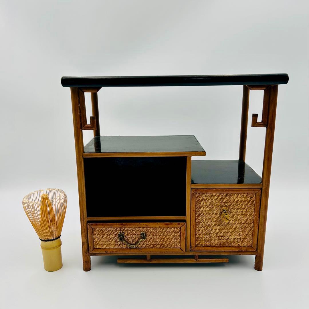 【茶棚　茶箪笥　飾り棚　煎茶道具】アンティーク　インテリア　骨董