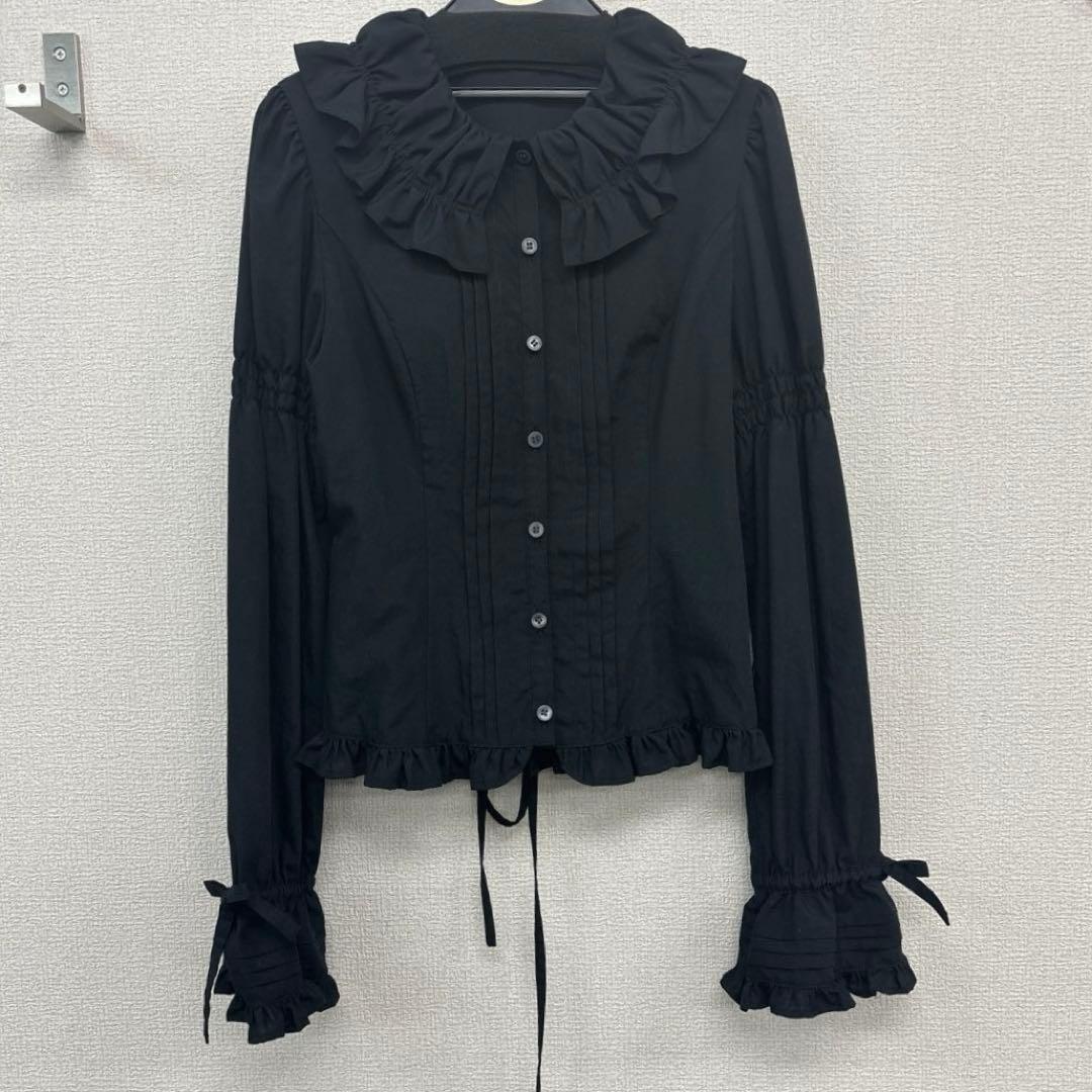 ヴィクトリアンメイデン　ブラウス　フリル　ブラック　黒　ロリィタ