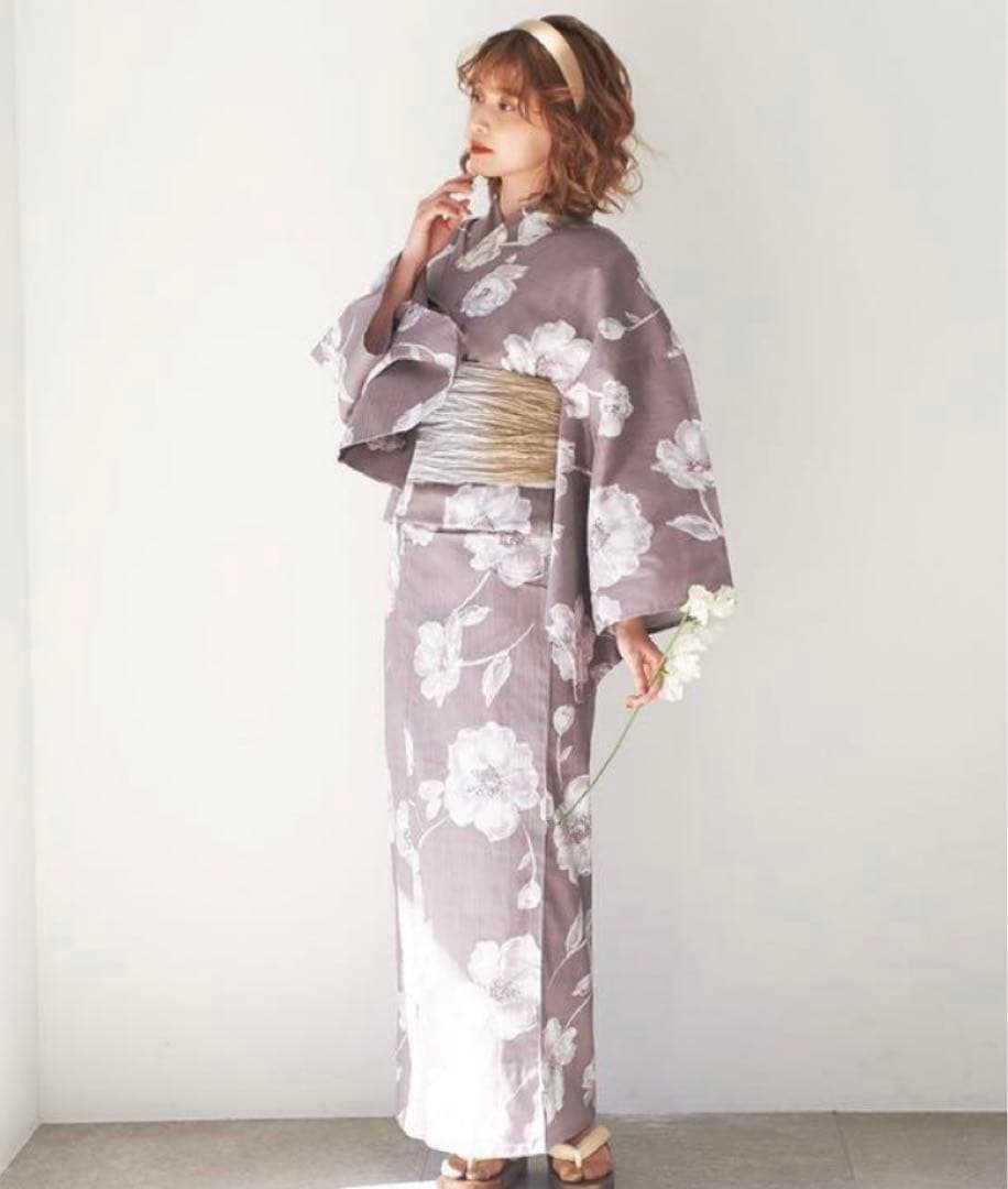 ★クマ★ Dita 浴衣　【亜麻色の夕凪寄せ】