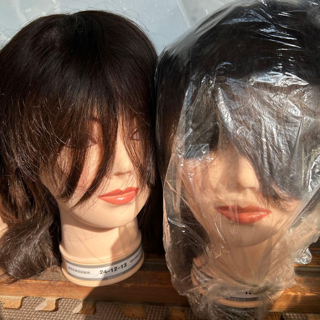 美容師実技試験用ウィッグ　三矢24-12-13他　12月16日以降価格上がります
