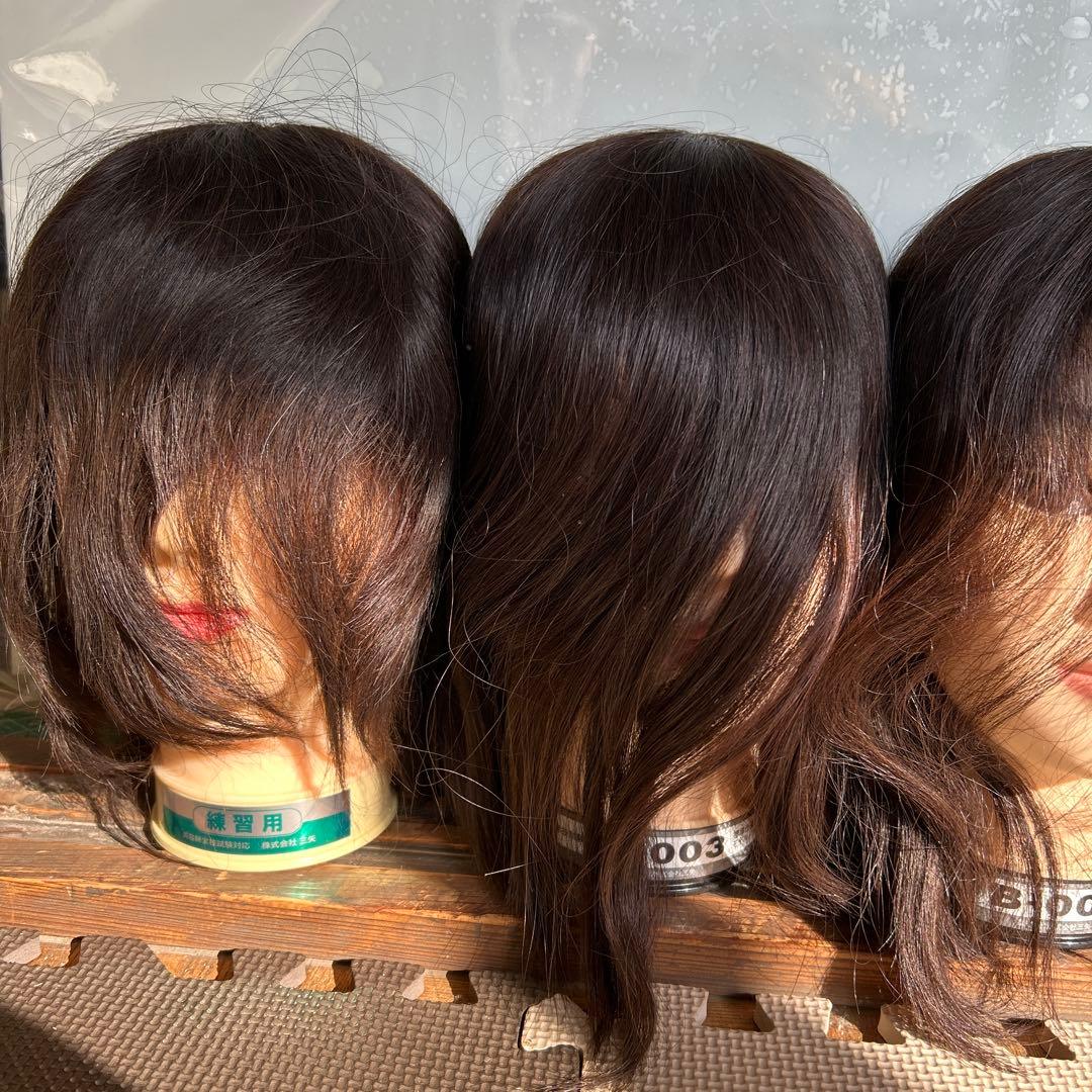 美容師実技試験用ウィッグ　三矢24-12-13他　12月16日以降価格上がります