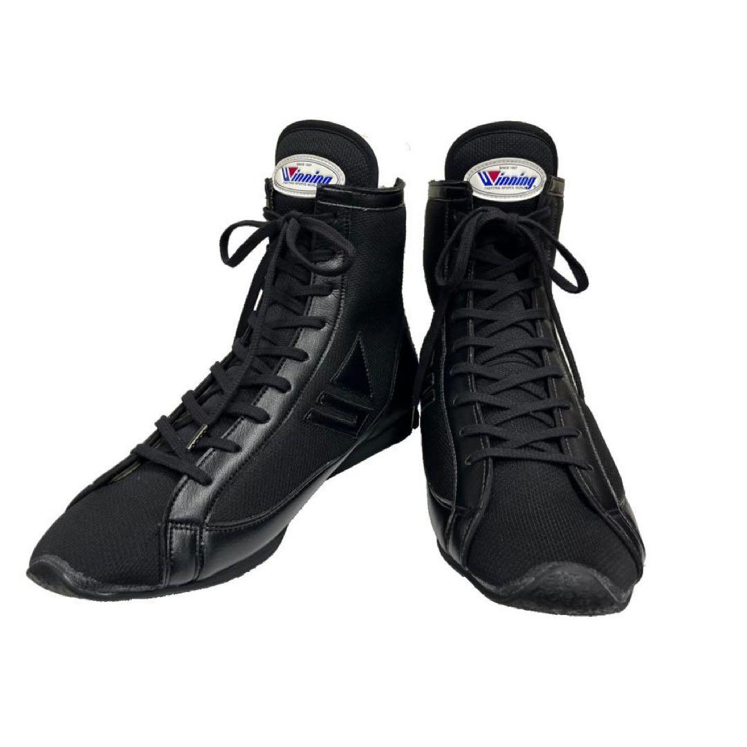 Winning ボクシングシューズ ブラック ハイカット