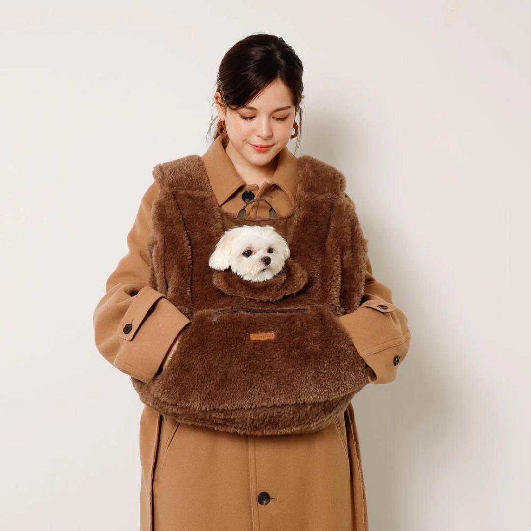 ボアメッシュ付きフロントリュック