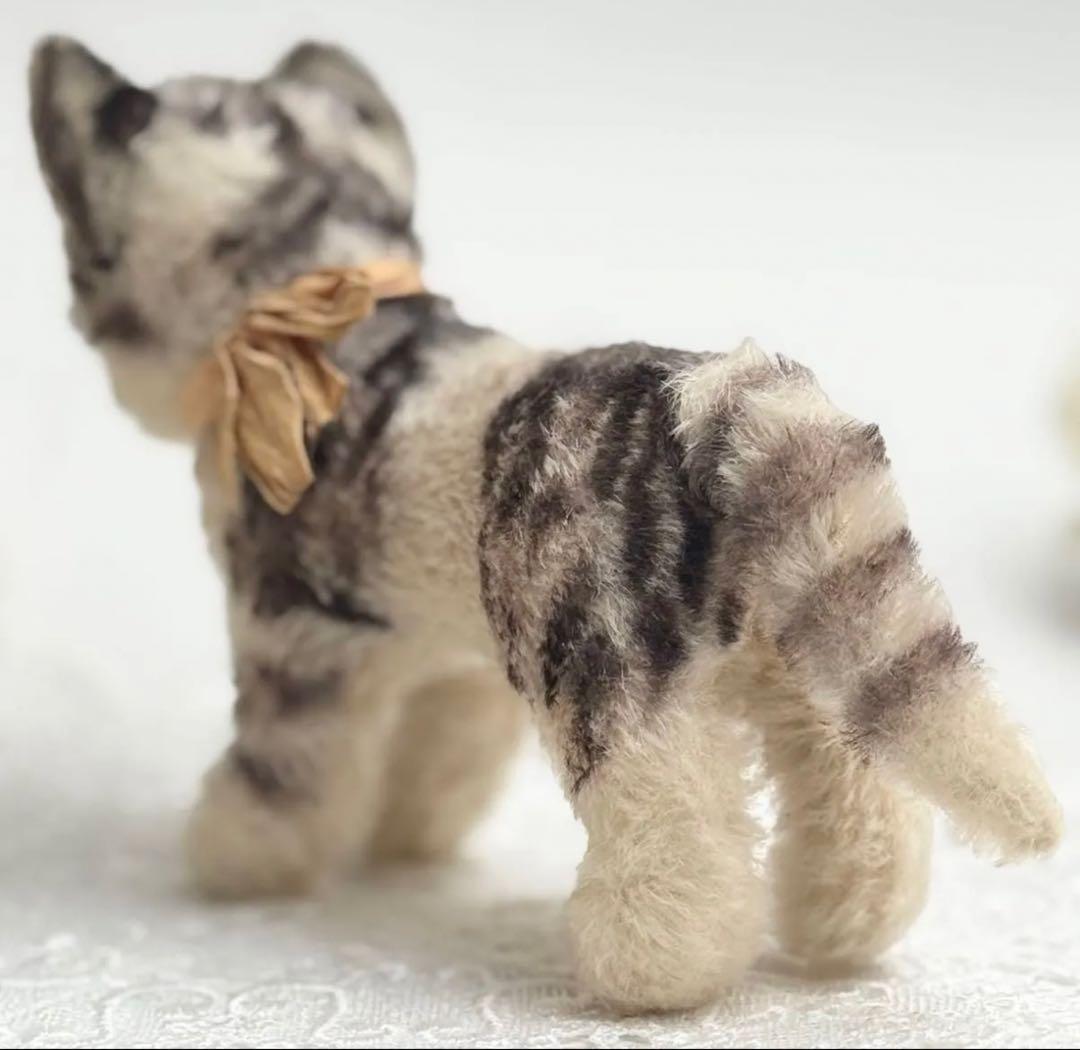 Cat Tabby 14cm★ネコのタビービンテージ/アンティーク★Steiff