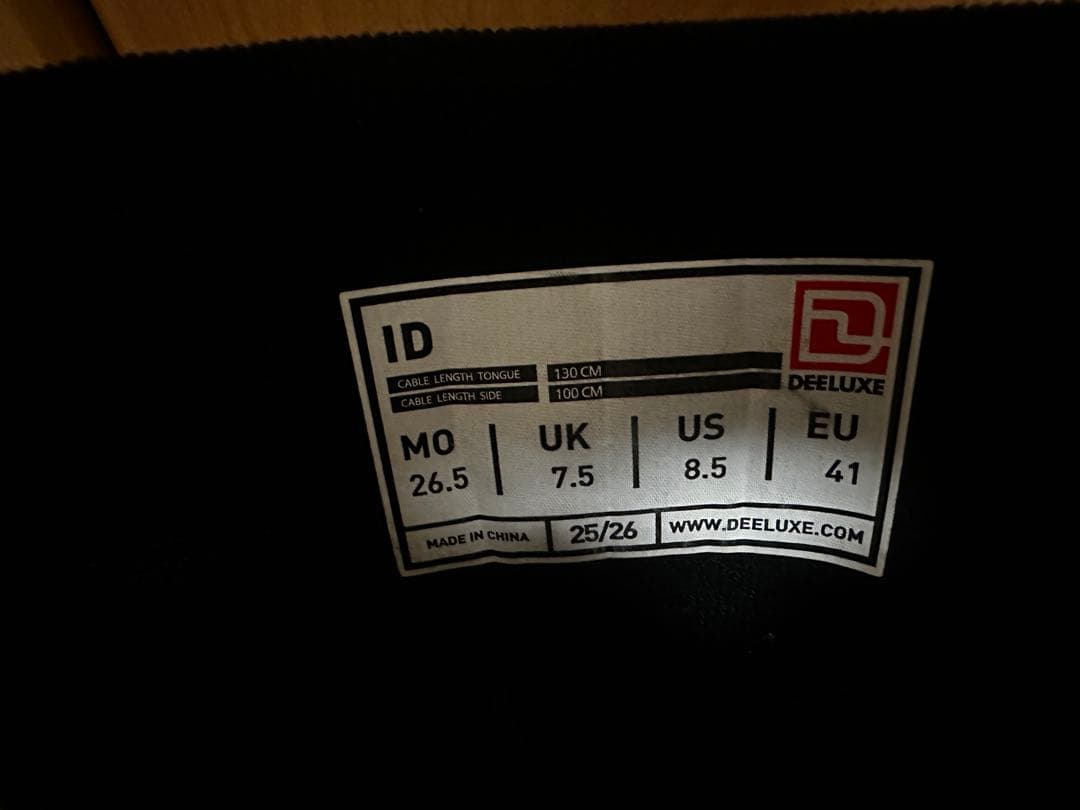 【美品】25-26 DEELUXE ID DUAL BOA 26.5cm
