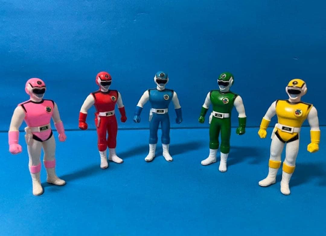 昭和レトロ　超貴重　超新星フラッシュマン　ソフビ5体セット