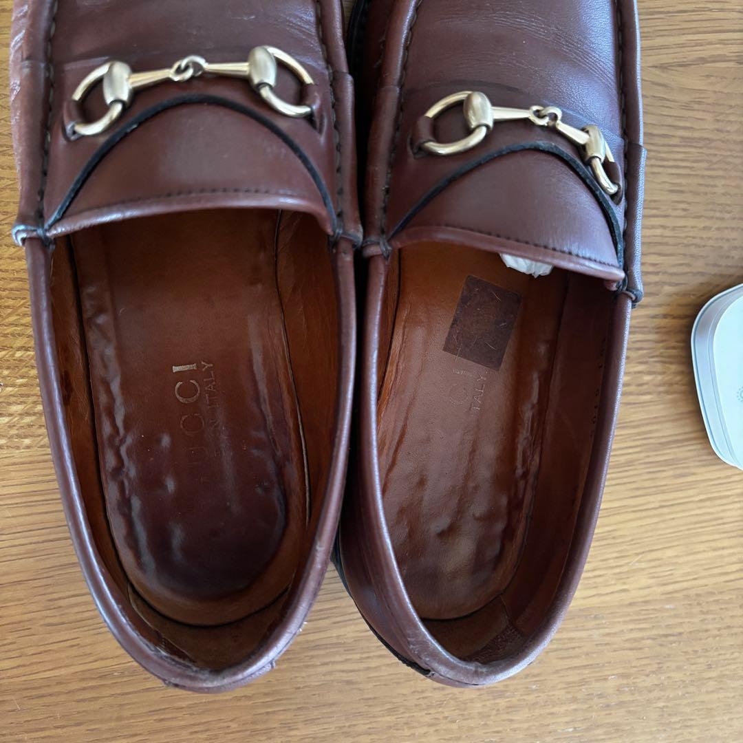GUCCI ホースビットローファー ブラウン 7.5C サイズ23.5cm相当