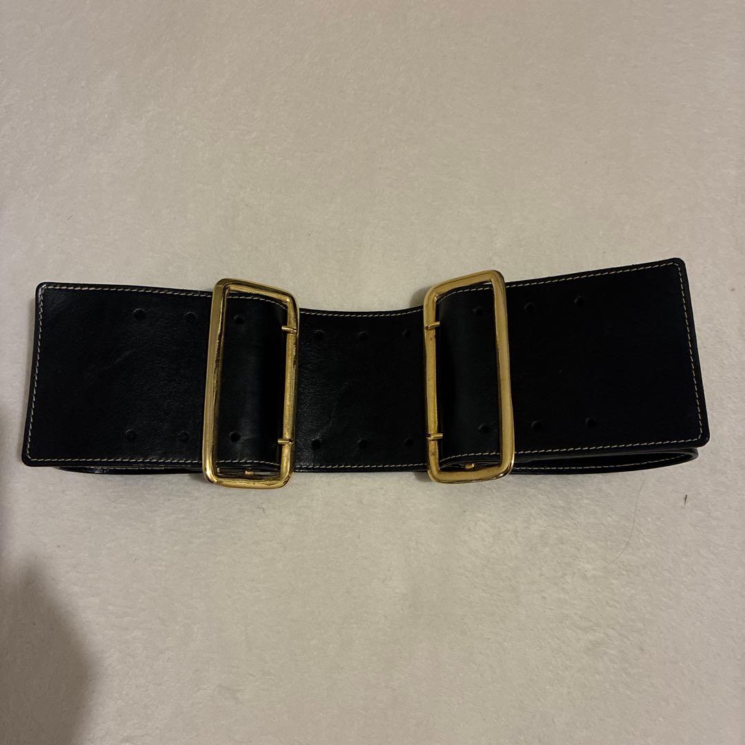 FUMIKA _UCHIDA フミカウチダ ダブルバックルベルト　ブラック