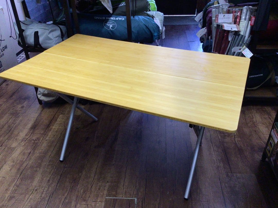 屋内使用のみ／ワンアクションテーブルロング竹※旧モデル／peak