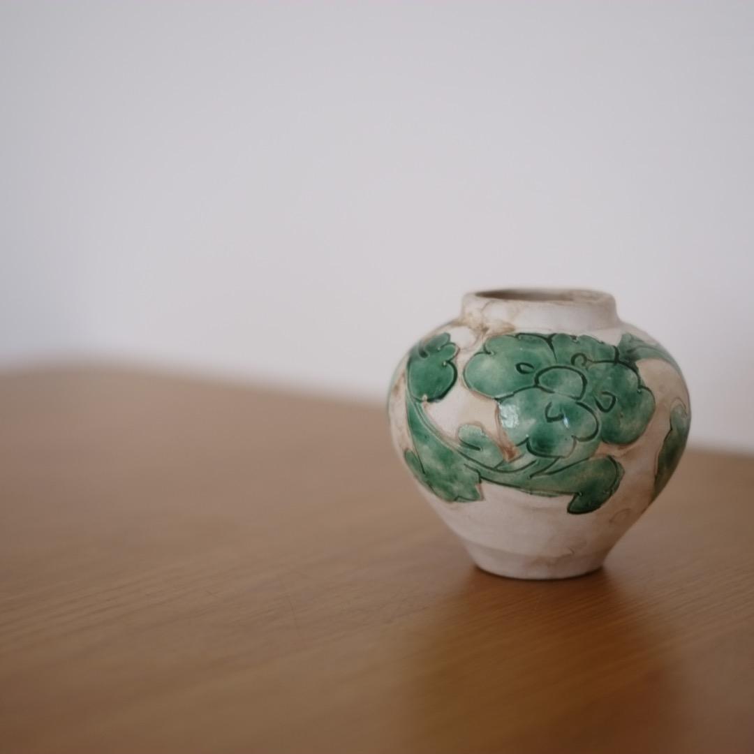 「希少」　唐三彩　遼三彩　小壺　(晩唐〜五代) 索中国古陶李朝古唐津伊万里