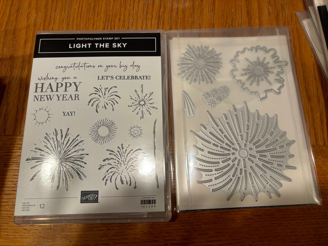 未使用　スタンピンアップ　花火のスタンプ&ダイセット