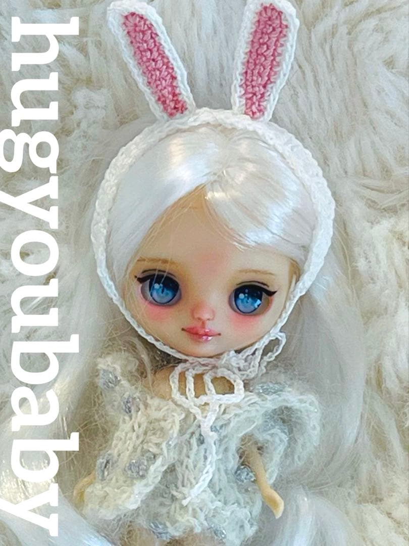 プチアイシードールカスタム　パテ盛り♡ホワイトヘア♡女の子