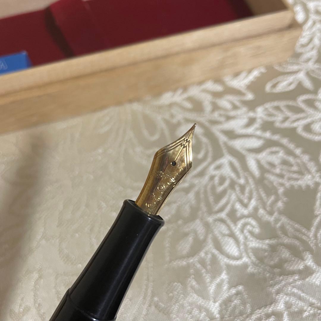 プラチナ万年筆 #3776 蒔絵　牡丹　14K 細 名入