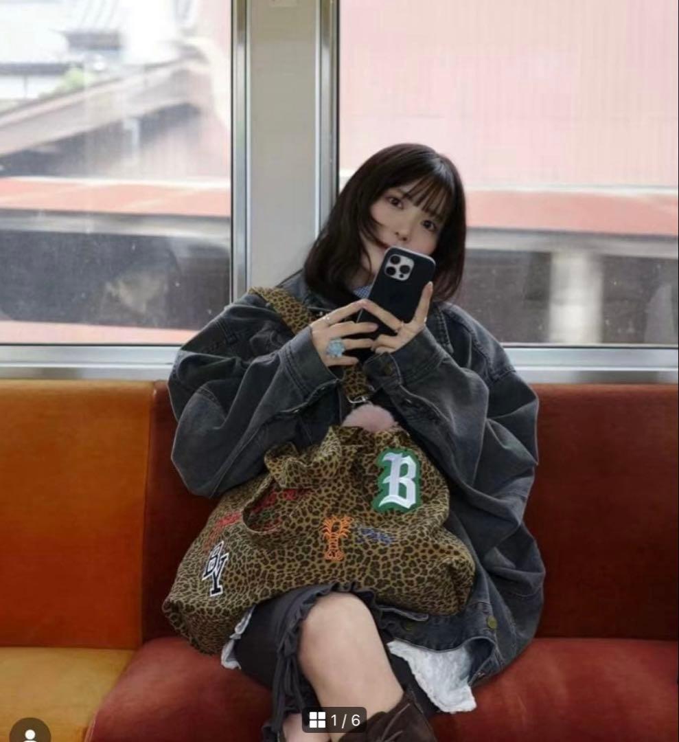 バッグ MAISON BIBIY.LEOPARD TOTE