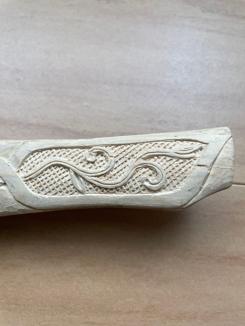 あやか【アイヌ】マキリ　レアな熊の彫刻デザイン入り