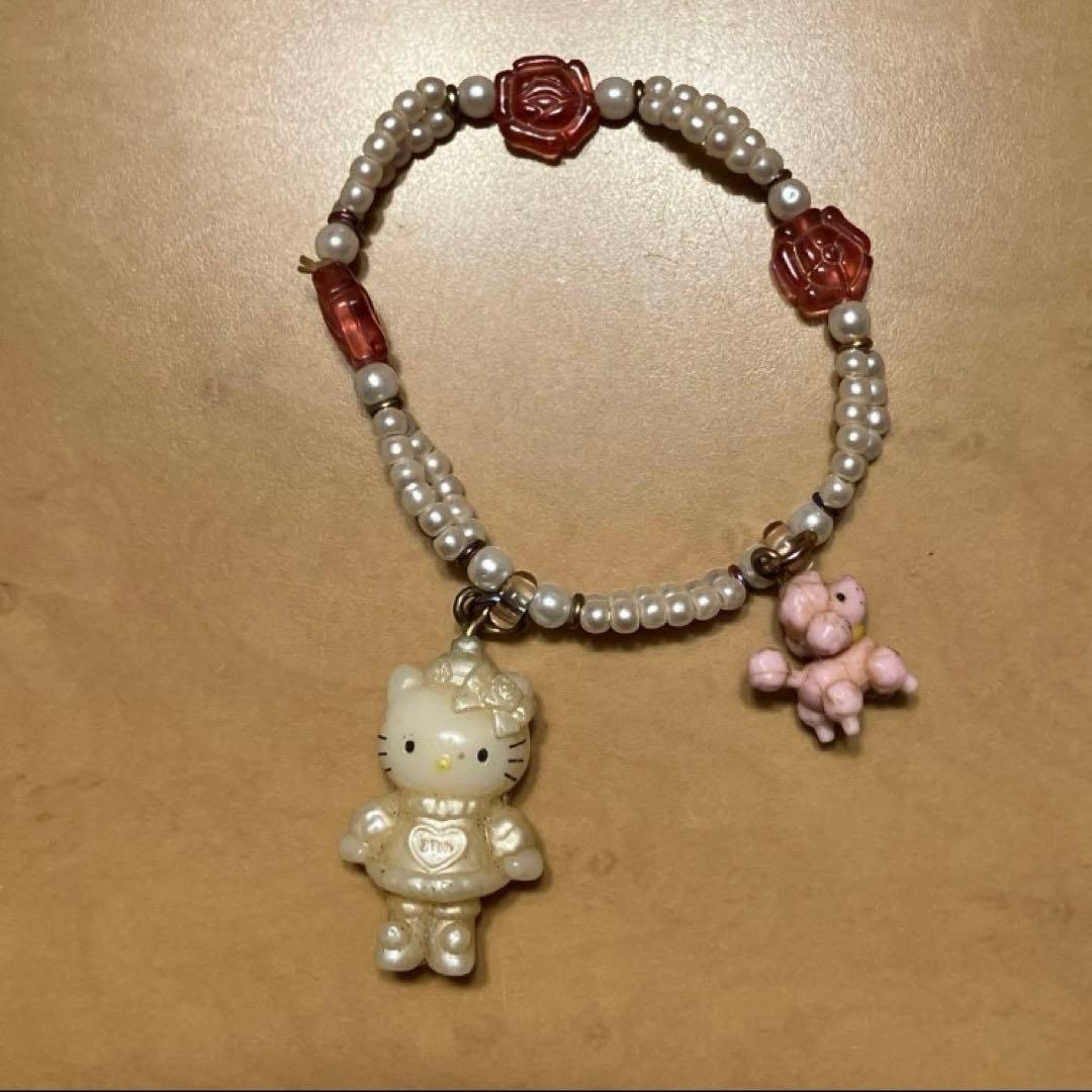 キティちゃんから貰いました！　キティプードル　薔薇　ブレスレット　2001年