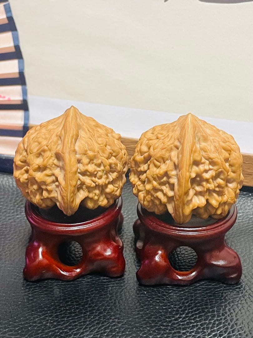 No.412❤️遊ぶクルミ　文玩核桃 希少変高級種山玖月元宝