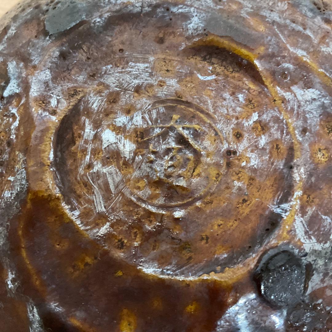 6代大樋長左衛　飴釉四方七宝透かし向付　5客揃え