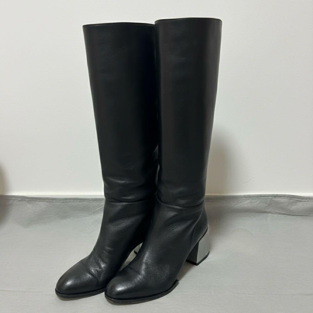 【美品】定価15万円☆ セルジオロッシ ロングブーツ レザー 本革